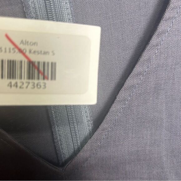 Anthropologie Kestan Alton Gray Sleeveless Organic Cotton Linen Blend Dress - Picture 13 of 14